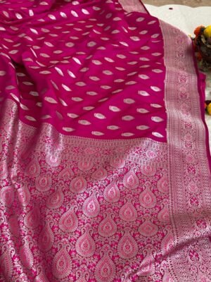 Banarasi Pure Mashru Silk Saree With Blouse