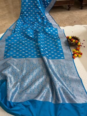 Banarasi Pure Mashru Silk Saree With Blouse