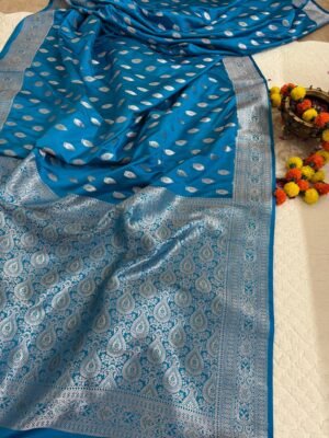 Banarasi Pure Mashru Silk Saree With Blouse