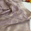Lavender Banarasi Silk Saree with Zari Work