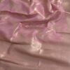 Pastel Rose Gold Banarasi Saree with Zari Work
