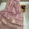 Pastel Rose Gold Banarasi Saree with Zari Work