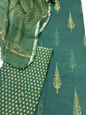 Elegant Handblock Printed Cotton Suit Set