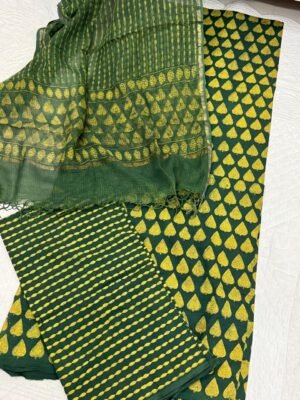 Elegant Handblock Printed Cotton Suit Set