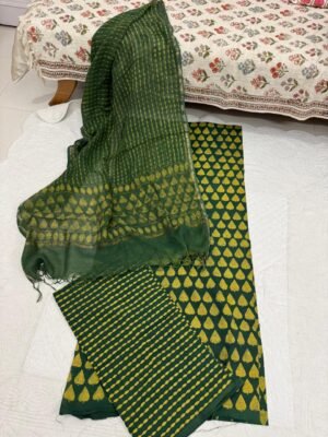 Elegant Handblock Printed Cotton Suit Set