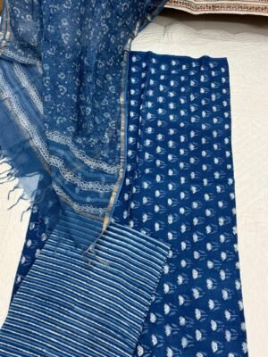 Elegant Handblock Printed Cotton Suit Set