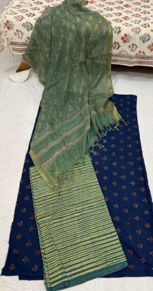 Elegant Handblock Printed Cotton Suit Set