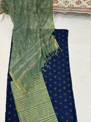 Elegant Handblock Printed Cotton Suit Set