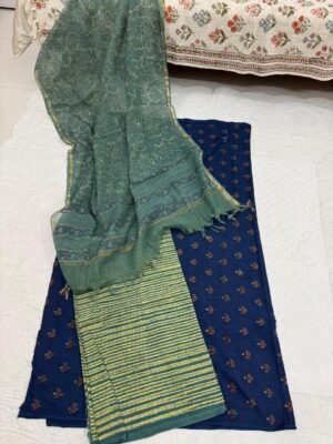 Elegant Handblock Printed Cotton Suit Set