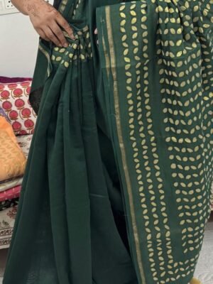 Chanderi Silk Appliqué Saree with Blouse