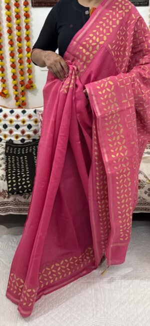 WhatsApp Image 2025-11-22 at 13.02.49 Chanderi Silk Appliqué Saree with Blouse