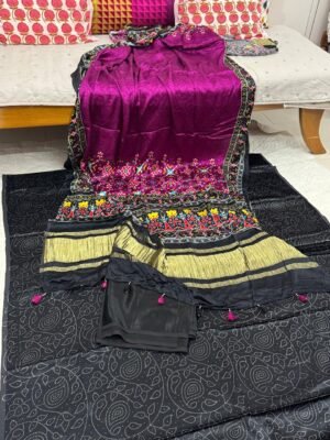 Mashru Silk Suit Set with Pichwai Modal Silk Dupatta