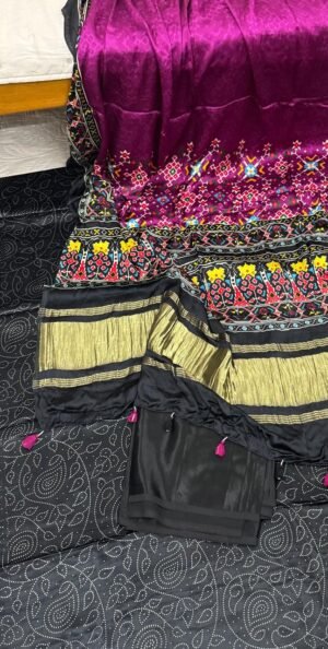 Mashru Silk Suit Set with Pichwai Modal Silk Dupatta