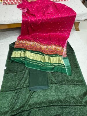 Mashru Silk Suit Set with Pichwai Modal Silk Dupatta