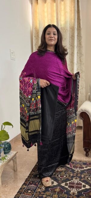 Mashru Silk Suit Set with Pichwai Modal Silk Dupatta