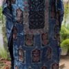 Ajrakh Handblock Print Velvet Top Fabric