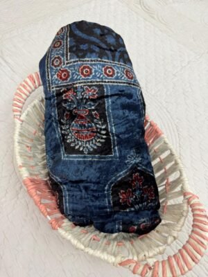 WhatsApp Image 2025-11-23 at 18.51.18 (3) Ajrakh Handblock Print Velvet Top Fabric