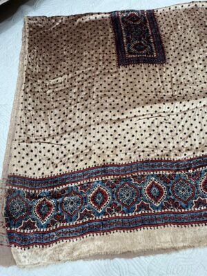 WhatsApp Image 2025-11-23 at 19.20.19 (1) Ajrakh silk velvet top fabric 2.5 mtr