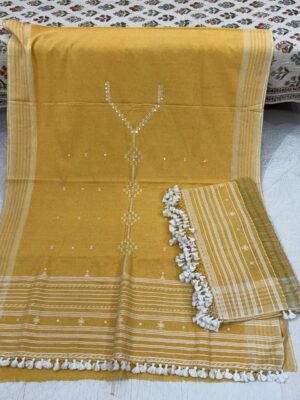 Handwoven Kala Cotton Bhujodi Suit Set
