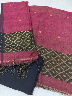 WhatsApp Image 2025-11-23 at 22.12.37 (2) Linen Tissue Jamdani Suit – 3 Piece Set