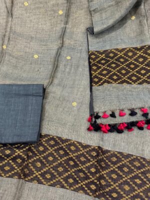 WhatsApp Image 2025-11-23 at 22.13.11 (2) Linen Tissue Jamdani Suit – 3 Piece Set