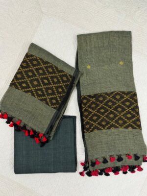 WhatsApp Image 2025-11-23 at 22.13.11 (3) Linen Tissue Jamdani Suit – 3 Piece Set