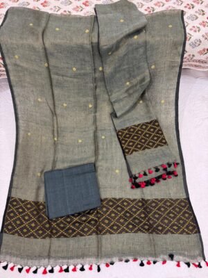 Linen Tissue Jamdani Suit – 3 Piece Set