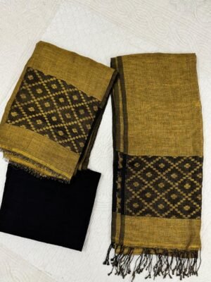 Linen Tissue Jamdani Suit – 3 Piece Set