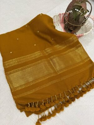 Bhujodi Zari Mirror Work Woollen Shawl