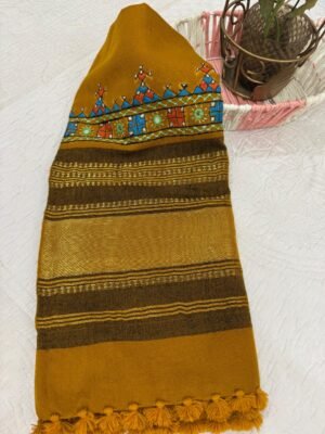 Bhujodi Aahir Embroidered Woollen Shawl