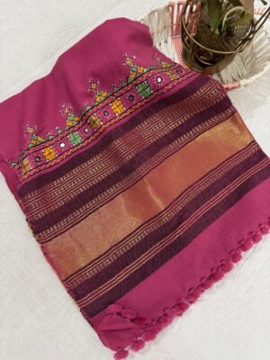 Bhujodi Aahir Embroidered Woollen Shawl