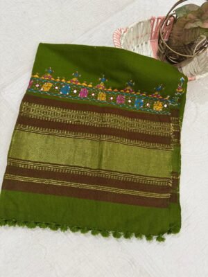 Bhujodi Aahir Embroidered Woollen Shawl