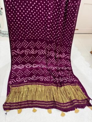 WhatsApp Image 2025-11-26 at 08.36.13 (1) Modal Silk Bandhani Saree with Tissue Pallu & Blouse