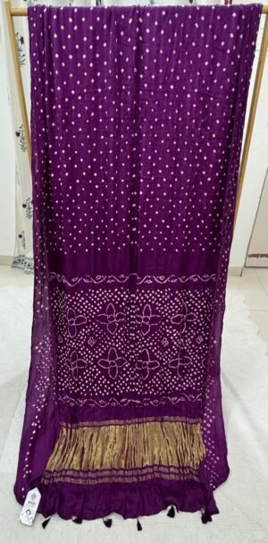 WhatsApp Image 2025-11-26 at 19.30.52 Modal Silk Bandhani Saree with Tissue Pallu & Blouse