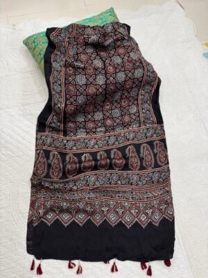 Ajrakh Handblock Print Modal Silk Stole