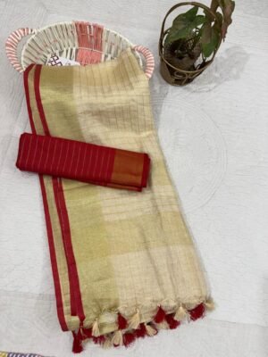 WhatsApp Image 2025-12-22 at 14.29.40 Linen Saree with Blouse