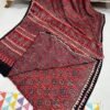 Ajrakh Handblock Print Modal Silk Saree with Blouse