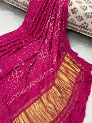 Modal Silk Bandhani Saree with Blouse