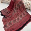 Ajrakh Handblock Print Modal Silk Saree with Blouse