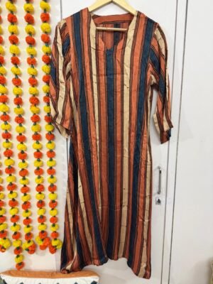 Modal Silk A-Line Stitched Kurta