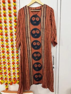 Printed Modal Silk A-Line Stitched Kurti