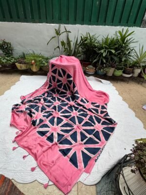 Modal Silk Clamp Tie & Dye Saree with Blouse