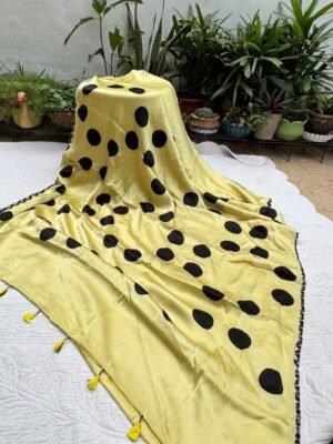 Modal Silk Clamp Tie & Dye Saree with Blouse