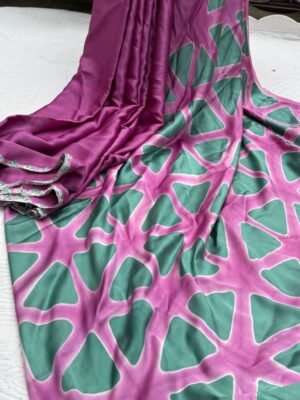 Modal Silk Clamp Tie & Dye Saree with Blouse