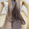 Reversible Zari Woolen Stole – Light Brown