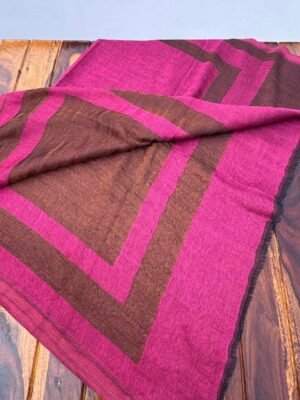 Reversible Zari Woolen Stole – Pink
