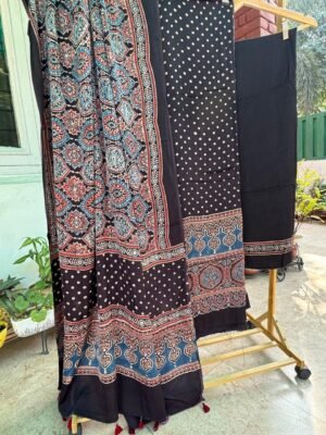 Ajrakh Handblock Print Modal Silk Suit Set – Timeless Ethnic Elegance