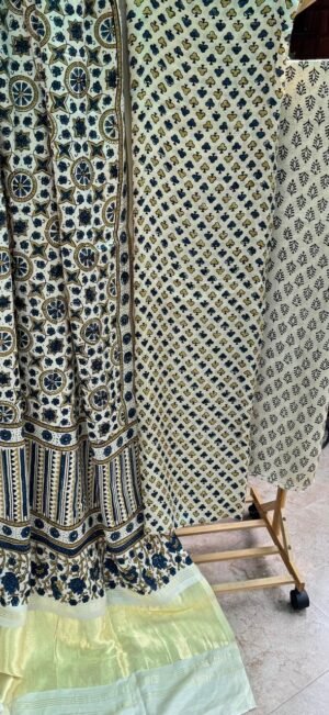 Ajrakh Handblock Print Modal Silk Suit Set – Timeless Ethnic Elegance